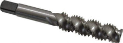 Cleveland - 1/2-13 UNC 3 Flute 3B Plug Spiral Flute Tap - High Speed Steel, Bright Finish, 3-3/8" OAL, Right Hand Flute, Right Hand Thread, H3, Series 1093/1094 - Eagle Tool & Supply