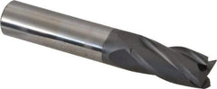 Niagara Cutter - 1/2", 1" LOC, 1/2" Shank Diam, 3" OAL, 4 Flute, Solid Carbide Square End Mill - Single End, Diamond Finish, Spiral Flute, 30° Helix, Right Hand Cut, Right Hand Flute, Series DIA430 - Eagle Tool & Supply