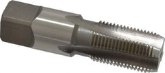 Cleveland - 3/8-18 NPSF Thread, 4 Flute Standard Pipe Tap - 2-9/16" OAL, 1-1/16" Thread Length, 0.7" Shank Diam, Bright Finish, High Speed Steel - Exact Industrial Supply
