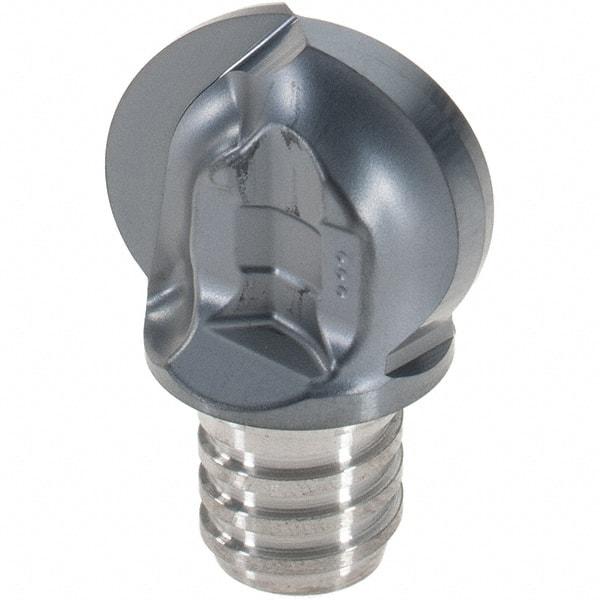 Iscar - MM HBR Grade IC908 Carbide Ball Nose Milling Tip Insert - TiAlN Finish, 2 Flutes, 3/4" Cutting Diam, 0.71" Extension - Eagle Tool & Supply