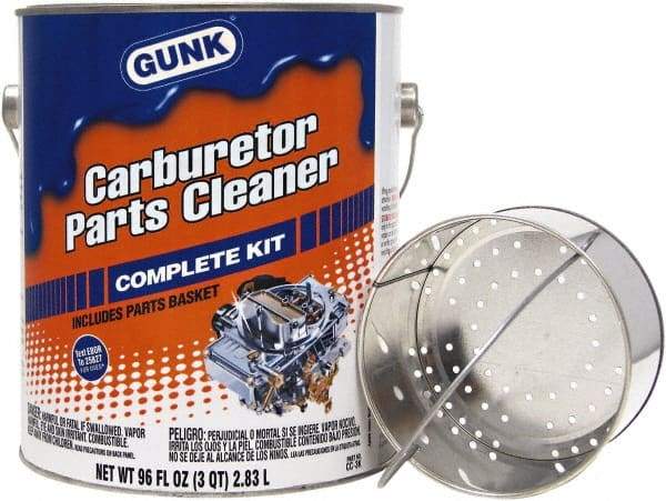 Gunk - Nonchlorinated Carburetor & Parts Cleaner - 96 oz Pail with Dip Basket - Eagle Tool & Supply