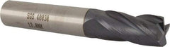 SGS - 12mm, 4 Flute, Single End, Solid Carbide, 1mm Corner Radius End Mill - 2-61/64" OAL, 30° Helix, Right Hand Flute, 0.984" LOC, Right Hand Cut - Eagle Tool & Supply