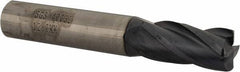 SGS - 12mm, 4 Flute, Single End, Solid Carbide, 1.5mm Corner Radius End Mill - 2-61/64" OAL, 30° Helix, Right Hand Flute, 0.984" LOC, Right Hand Cut - Eagle Tool & Supply