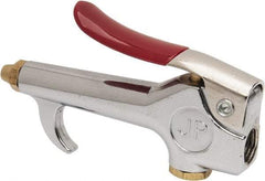 Value Collection - 90 Max psi Brass Thumb Lever Blow Gun - 1/4 NPT, 7/16" Tube Length, Chrome Plated Zinc - Eagle Tool & Supply