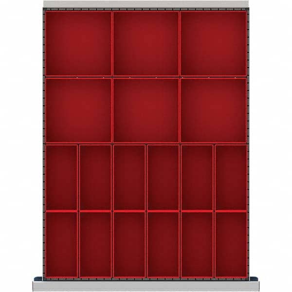LISTA - 18-Compartment Drawer Divider Layout for 3.15" High Drawers - Eagle Tool & Supply
