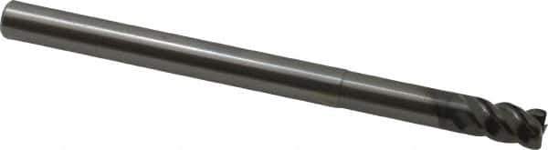 OSG - 8mm, 4 Flute, Single End, Solid Carbide, 0.5mm Corner Radius End Mill - 110mm OAL, 45° Helix, Right Hand Flute, 12mm LOC, Right Hand Cut, 40mm Extended Reach - Eagle Tool & Supply