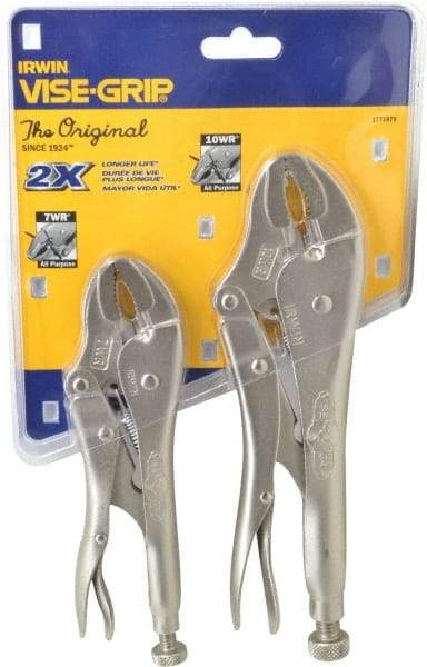 Irwin - 2 Piece Locking Plier Set - Comes in Display Card - Eagle Tool & Supply