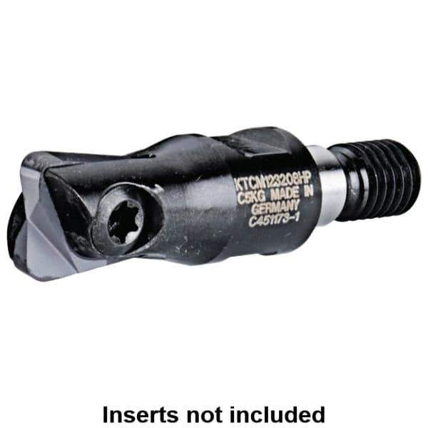 Kennametal - 12mm Cut Diam, 3mm Max Depth of Cut, 30mm OAL, Indexable Ball Nose End Mill - 30mm Head Length, M08 Modular Connection, KDMT Toolholder, KDM 12.. Insert - Eagle Tool & Supply