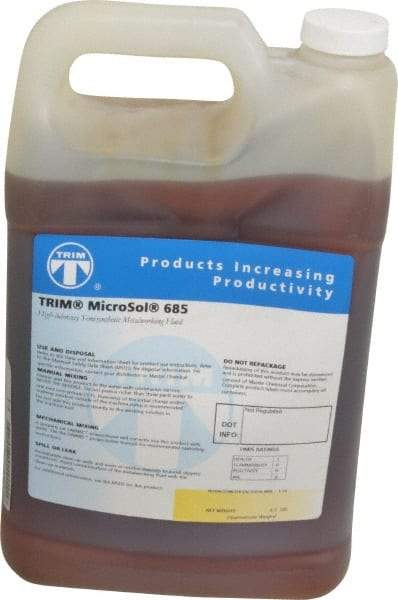 Master Fluid Solutions - Trim MicroSol 685, 1 Gal Bottle Cutting & Grinding Fluid - Semisynthetic, For Machining - Eagle Tool & Supply