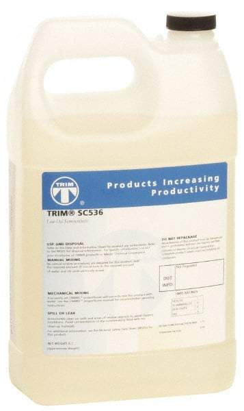 Master Fluid Solutions - Trim SC536, 1 Gal Bottle Cutting & Grinding Fluid - Semisynthetic, For Drilling, Reaming, Tapping - Eagle Tool & Supply