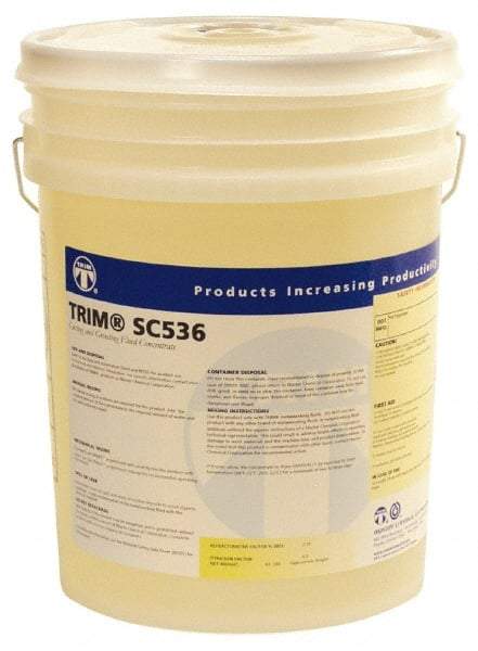 Master Fluid Solutions - Trim SC536, 5 Gal Pail Cutting & Grinding Fluid - Semisynthetic, For Drilling, Reaming, Tapping - Eagle Tool & Supply