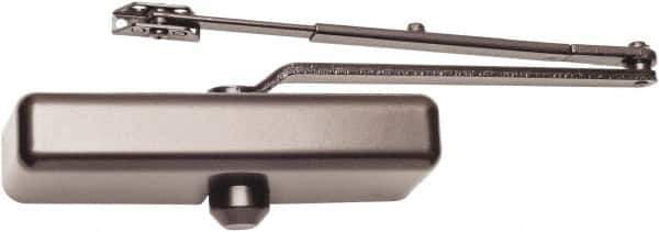 Falcon - 48" Door Width, 9-3/4" Closer Body Length, Light-Medium-Duty Door Closer to Hold Open Manual Damper - Dark Bronze Finish - Eagle Tool & Supply