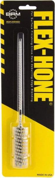 Brush Research Mfg. - 0.709" to 3/4" Bore Diam, 400 Grit, Aluminum Oxide Flexible Hone - Extra Fine, 8" OAL - Eagle Tool & Supply