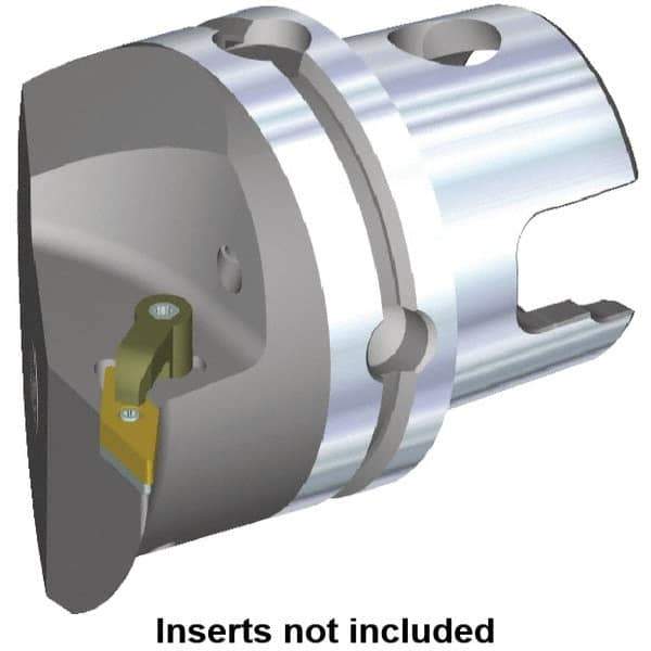 Kennametal - Left Hand Cut, Size KM80, VN.. Insert Compatiblity, Internal Modular Turning & Profiling Cutting Unit Head - 53mm Ctr to Cutting Edge, 70mm Head Length, Through Coolant, Series Kenloc - Eagle Tool & Supply