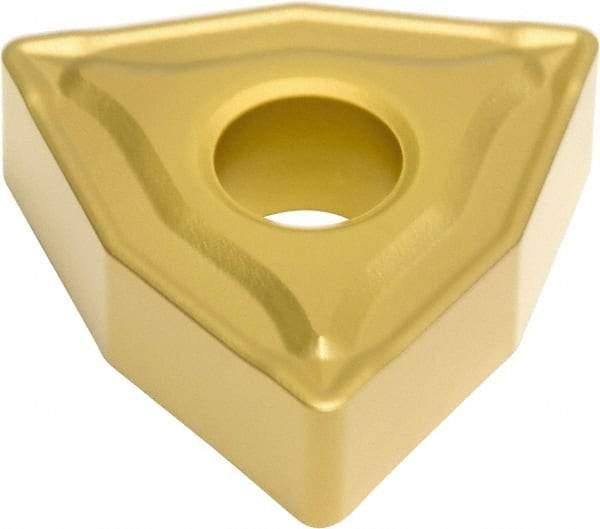 Sumitomo - WNMG433 EMX Grade AC820P Carbide Turning Insert - Al2O3 Finish, 80° Trigon, 1/2" Inscr Circle, 3/16" Thick, 3/64" Corner Radius - Eagle Tool & Supply