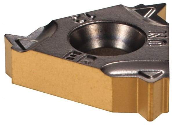 Iscar - 16ERM External Right Hand 12 UN Laydown Threading Insert - Grade IC808, TiAlN Coated Carbide, 9.53mm Inscribed Circle - Eagle Tool & Supply