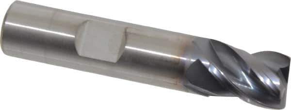 Kennametal - 1/2", 4 Flute, Solid Carbide, 0.03" Corner Radius End Mill - 2-1/2" OAL, 5/8" LOC - Eagle Tool & Supply