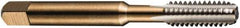DORMER - M12x1.25 Metric Fine 6H 3 Flute Bright Finish High Speed Steel Straight Flute Machine Tap - Taper, Right Hand Thread, 89mm OAL, 22mm Thread Length, Oversize - Exact Industrial Supply