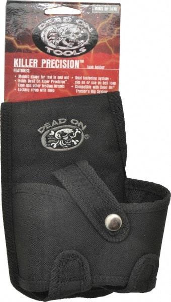 Dead On - 1 Pocket Tape Measure Holster - Polyester, Black, 5" Wide x 7" High - Eagle Tool & Supply