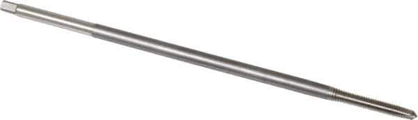 Kennametal - #10-32 UNF 2 Flute H3 Bright Finish High Speed Steel Spiral Point Extension Tap - Plug Chamfer, 6" OAL, 2B/3B Class of Fit - Eagle Tool & Supply