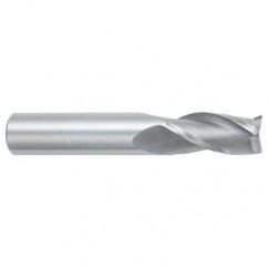 1/2 Dia. x 3 Overall Length 3-Flute Square End Solid Carbide SE End Mill-Round Shank-Center Cutting-TiALN - Eagle Tool & Supply