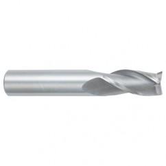 1 Dia. x 4 Overall Length 3-Flute Square End Solid Carbide SE End Mill-Round Shank-Center Cutting-Uncoated - Eagle Tool & Supply