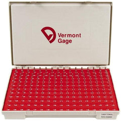 Vermont Gage - 185 Piece, 1.3-4.98 mm Diameter Plug and Pin Gage Set - Minus 0.01 mm Tolerance, Class ZZ - Eagle Tool & Supply