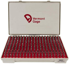 Vermont Gage - 250 Piece, 5.01-9.99 mm Diameter Plug and Pin Gage Set - Minus 0.01 mm Tolerance, Class ZZ - Eagle Tool & Supply