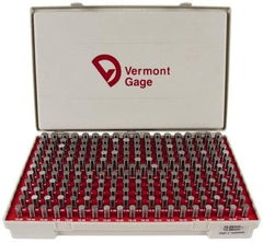Vermont Gage - 200 Piece, 10-13.98 mm Diameter Plug and Pin Gage Set - Minus 0.01 mm Tolerance, Class ZZ - Eagle Tool & Supply