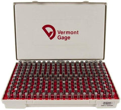 Vermont Gage - 200 Piece, 10.01-13.99 mm Diameter Plug and Pin Gage Set - Minus 0.01 mm Tolerance, Class ZZ - Eagle Tool & Supply