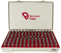 Vermont Gage - 125 Piece, 14-16.48 mm Diameter Plug and Pin Gage Set - Minus 0.01 mm Tolerance, Class ZZ - Eagle Tool & Supply