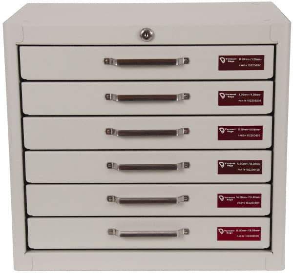 Vermont Gage - 940 Piece, 0.2-18.98 mm Diameter Plug and Pin Gage Set - Minus 0.01 mm Tolerance, Class ZZ - Eagle Tool & Supply