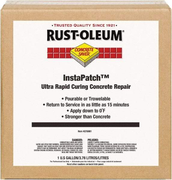 Rust-Oleum - 1 Gal Bottle Concrete Repair/Resurfacing - Gray, 230 Sq Ft Coverage, Polyethylene - Eagle Tool & Supply