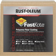 Rust-Oleum - 1 Gal Safety Yellow Gloss Finish Floor Coating - 400 Sq Ft per Gal, Interior/Exterior, <50 gL VOC Compliance - Eagle Tool & Supply