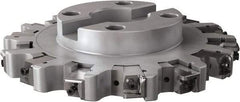 Seco - Shell Mount Connection, 1.26" Cutting Width, 2.402" Depth of Cut, 10" Cutter Diam, 2-1/2" Hole Diam, 7 Tooth Indexable Slotting Cutter - R335.25 Toolholder, XNHQ, LNHQ Insert, Right Hand Cutting Direction - Eagle Tool & Supply