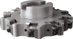 Seco - Shell Mount Connection, 0.63" Cutting Width, 1.579" Depth of Cut, 6" Cutter Diam, 1-1/2" Hole Diam, 10 Tooth Indexable Slotting Cutter - R335.25 Toolholder, XNHQ, LNHQ Insert, Right Hand Cutting Direction - Eagle Tool & Supply