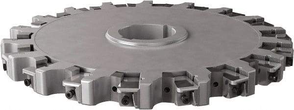Seco - Arbor Hole Connection, 0.63" Cutting Width, 4.461" Depth of Cut, 315mm Cutter Diam, 2.3622" Hole Diam, 18 Tooth Indexable Slotting Cutter - 335.25 Toolholder, XNHQ, LNHQ Insert, Right Hand Cutting Direction - Eagle Tool & Supply