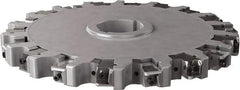 Seco - Arbor Hole Connection, 1.26" Cutting Width, 4.461" Depth of Cut, 315mm Cutter Diam, 2.3622" Hole Diam, 9 Tooth Indexable Slotting Cutter - 335.25 Toolholder, XNHQ, LNHQ Insert, Right Hand Cutting Direction - Eagle Tool & Supply