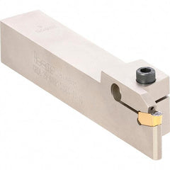 Iscar - GHD, External, Left Hand, 0.4" Max Depth of Cut, 0.157 to 0.197" Groove Width, Indexable Grooving Tool Holder - GI.., TIP Insert Compatibility, 1" Shank Height, 1" Shank Width, 6" OAL, Through Coolant - Eagle Tool & Supply
