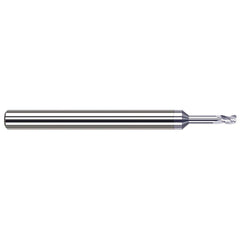 Harvey Tool - Corner Radius & Corner Chamfer End Mills; Mill Diameter (Decimal Inch): 0.0250 ; End Type: Corner Radius ; Corner Radius (Decimal Inch): 0.0020 ; Number of Flutes: 3 ; Material: Solid Carbide ; Finish/Coating: TiB2 - Exact Industrial Supply