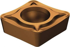Sandvik Coromant - CCMT32.51 UM Grade 1125 Carbide Turning Insert - TiAlN/AlCr2O3 Finish, 80° Diamond, 3/8" Inscr Circle, 5/32" Thick, 1/64" Corner Radius - Eagle Tool & Supply