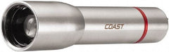 Coast Cutlery - White LED Bulb, 725 Lumens, Industrial/Tactical Flashlight - Silver Stainless Steel Body, 3 AAA Batteries Included - Eagle Tool & Supply