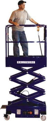 Ballymore - 500 Lb Capacity, 144" Lift Height, Battery Operated Mini Scissor Lift - 144 Inch Lift Height, 46 Inch Length x 28 Inch Width Footprint, 500 Lbs. Load Limit - Eagle Tool & Supply