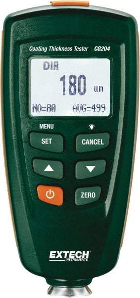 Extech - 19.69 to 49.21 mil Coating Thickness Gage - For Use with Ferrous/Nonferrous Bases - Eagle Tool & Supply