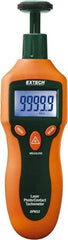 Extech - Accurate up to 0.05%, Contact and Noncontact Tachometer - 6.2 Inch Long x 2.3 Inch Wide x 1.6 Inch Meter Thick, 2 to 99,999 RPM Measurement - Eagle Tool & Supply