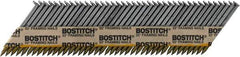 Stanley Bostitch - 11 Gauge 0.131" Shank Diam 3-1/2" Long Framing Nails for Power Nailers - Steel, Bright Finish, Smooth Shank, Angled Stick Paper Tape Collation, Round Head - Eagle Tool & Supply