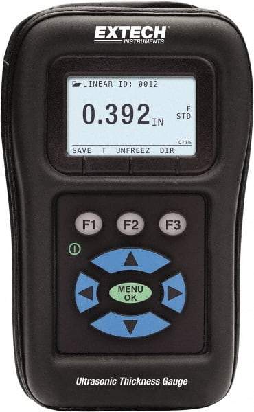Extech - 0.02" to 20" Measurement, 0.001" Resolution Electronic Thickness Gage - Eagle Tool & Supply