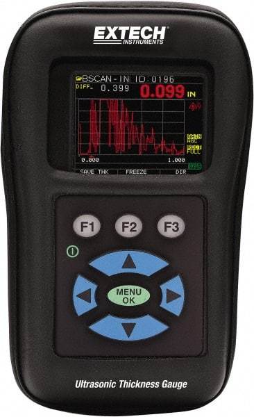 Extech - 0.02" to 20" Measurement, 0.001" Resolution Electronic Thickness Gage - Eagle Tool & Supply