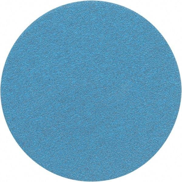 Porter-Cable - 6" Diam, 100 Grit Zirconia Alumina Adhesive PSA Disc - Fine Grade, Tan, C Weighted Backing, Flexible, 13,000 Max RPM - Eagle Tool & Supply