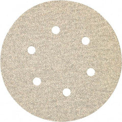 Porter-Cable - 6" Diam, 180 Grit Zirconia Alumina Adhesive PSA Disc - Very Fine Grade, Tan, C Weighted Backing, Flexible, 13,000 Max RPM - Eagle Tool & Supply